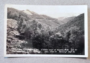 Foto real postal antigua Aurora West Virginia vista desde Cheat Mountain RPPC - Imagen 1 de 4