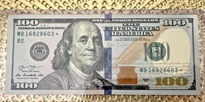 $100 STAR Note 2013 - B2 MB Series With BL 4 Consecutive - 2 pairs Rare Gem - 06 - Image 1 of 4