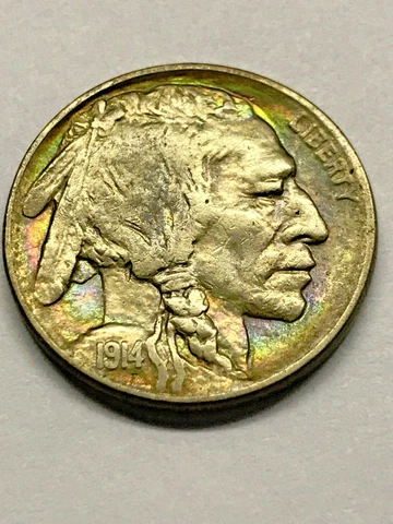 1914-D Buffalo Nickel Unc+ Toned #2945 Cover
