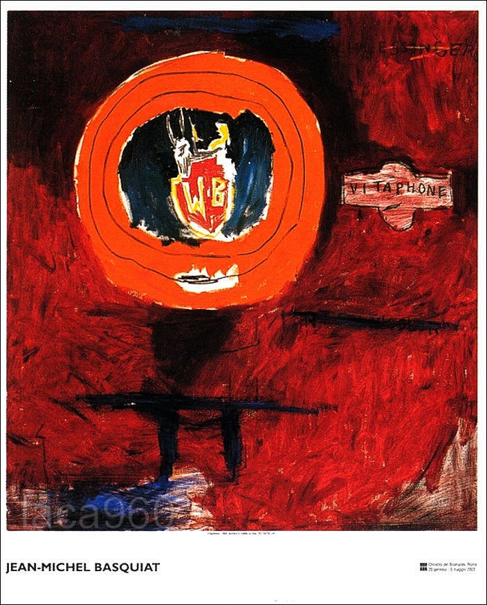 Póster grande Jean Michel Basquiat Vitaphone 2002 47-1/4 x 38-1/2 Foto 1 de 2