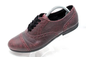Born Womens Size 9.5 Burgundy Leather Lace Up Loafer Shoes - Picture 1 of 10