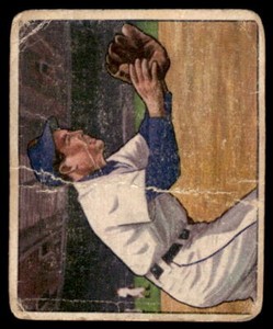1950 BOWMAN EDDIE LAKE 240 POOR BASEBALL DETROIT TIGERS