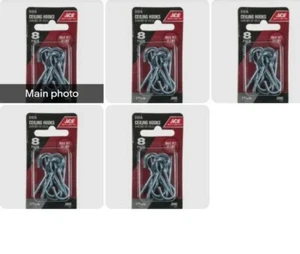 5 Packs ACE Ceiling Hooks 1-11/16" 8 Per Pack 40 Hooks - Picture 1 of 1