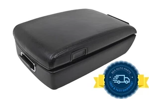 1997-2001 Infiniti Q45 Center Console Black Leather Armrest Top Lid Storage OEM - Picture 1 of 10