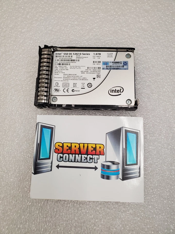 804631-B21 HP 1.6TB 6G SATA 2.5" SSD G8 HDD---- 805383-001 - Image 1 of 2