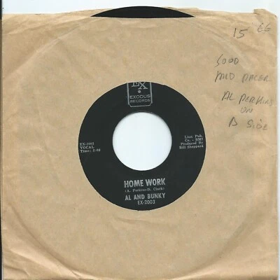 Al and Bunky-Home work:Al perkins-Thanks to you:US Exodus:1966 - Image 1 of 2