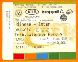 C2084- Vecchio BIGLIETTO PARTITA CALCIO- 2004-2005 UDINESE VS INTER - Picture 1 of 1