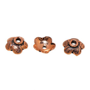 36 Pcs 10mm Bali Bead Cap Oxidized Copper Plated Jewelry Supplies Cap ha-432