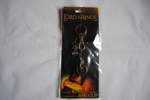 LORD OF THE RINGS WEARABLE RING & BAG CLIP KEY RING CHAIN NEW OFFICIAL MOVIE - Picture 1 of 4