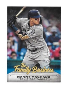 2019 Topps Update MANNY MACHADO The Family Business Blue - PADRES - #FB-18