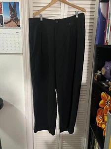 A New Day Womens 17 R High-Rise Relaxed Hip/Thigh Wide Leg Pants Black - Picture 1 of 6