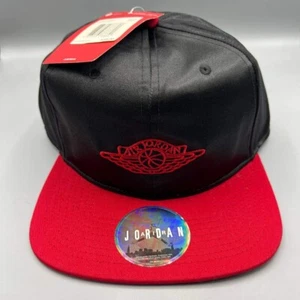 Air Jordan Wings Mütze Herren schwarz rot grün Satin Jumpman Druckknopflasche Kappe neu - Bild 1 von 8
