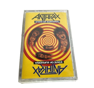 Anthrax STATE OF EUPHORIA CASSETTE Tape 1988 Island Records NEW Factory Sealed - Image 1 of 4