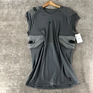 Nike Pro HyperStrong 4 Men's S/S Padded Shirt Gray Logo Size 4XL NEW AQ0759-021 - Picture 1 of 7