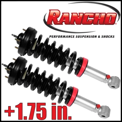 Par de puntales niveladores delanteros Rancho QuickLIFT 1,75" aptos para Ford F-150 2009-2013 tracción trasera Foto 1 de 3