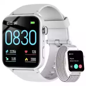 2025 Smart Watch For Men/Women, Waterproof Smartwatch Bluetooth iPhone Samsung - Picture 1 of 13