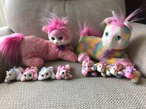 'Kitty Surprise' and 'Unicorn Surprise' soft toys with 4 babies each