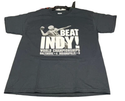 Camisa Rara Johnny Unitas Baltimore Ravens "Beat Indy" L Indianapolis Colts Foto 1 de 2