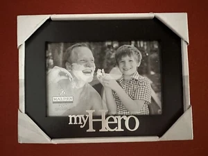 "My Hero" Black Malden Picture Frame For a 4 X 6 Photo NEW in the Box - Picture 1 of 3