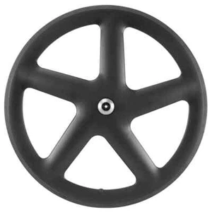 Juego de ruedas de fibra de carbono para bicicleta de carreras de carretera 700c de 5 radios cubierta 56x23 mm - Imagen 1 de 17