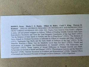Riddle,Oscar ,,Twelve  physiogical papers ,  papers mostly on reproduction - Picture 1 of 10
