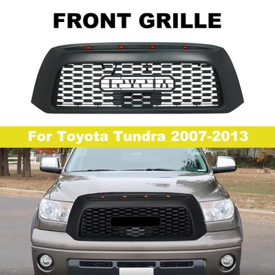 Parrilla delantera con luces LED y letras estilo TRD para Toyota Tundra TRD 2007-2013 Foto 1 de 4