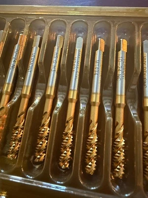 Vertanium 10-24 CNC SpFl Tin taps 12/pack - Image 1 of 3