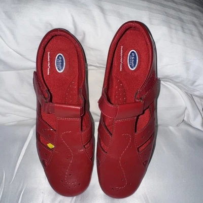 Dr Scholls Advanced Comfort Series Womens Sz 8.5 W Red Casual Sandal.   S22 - Image 1 of 4