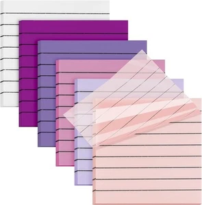 Sticky Notes 3x3 Inch Transparent Lined Self-Adhesive Memo Office Planner - Picture 1 of 7