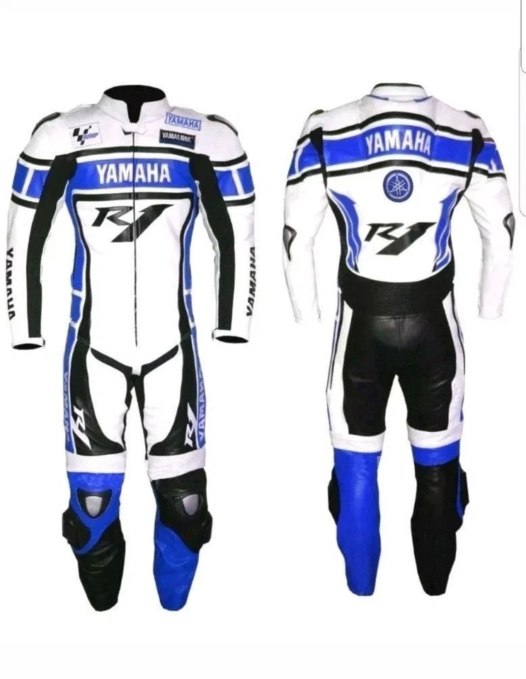 Men Motorcycle Biker Leather Suit Leather MOTOGP Motorbike Racing Jacket Trouser - Image 1 of 4