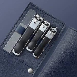 4X Nail Clipper Set Stainless Steel Manicure Pedicure Kit with Glass File Travel - Picture 1 of 10