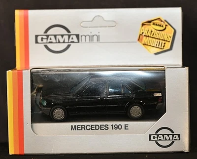 Mercedes Benz 190 E Black Sedan 1:43 Diecast Gama Mini Made in Germany - Image 1 of 4