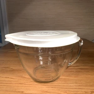 Vintage The Pampered Chef 8 Tassen Schüssel 2 Quart Glas Messen Mischen mit Deckel - Bild 1 von 6