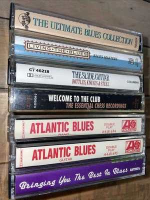 rare BLUES 7 cassette LOT Slide Guitar & Essential Chess Recordings Atlantic - Image 1 of 4