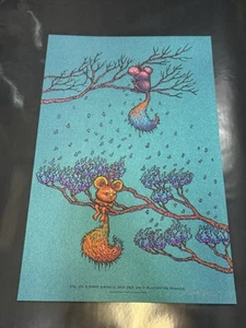 Marq Spusta “One On A Bare Branch...” Print Poster Blue S/N Silkscreen 145/360 - Picture 1 of 3