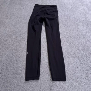 Lululemon Pants Womens 2 Black Wunder Under Crop Yoga Gym Low Rise 23” Nylon - Picture 1 of 8