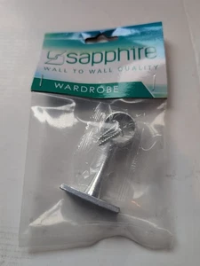 Sapphire Chrome Wardrobe Centre Hanging Bracket 19mm Pack of 1 - Picture 1 of 2