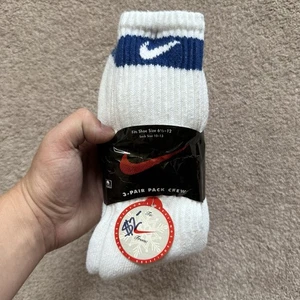 Vintage 90s Nike Swoosh NOS Deadstock Socks 3 Pack Multicolored Rare - Picture 1 of 4