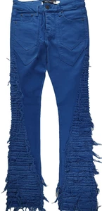 Pantalones de mezclilla ajustados para hombre Valabasas Anom con botones talla 30 azul envejecido nuevos con etiquetas - Imagen 1 de 4