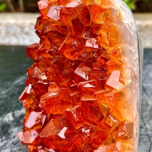 Geoda citrino natural de 2,27 lb racimo de cristal cuarzo mineral muestra curación - Imagen 1 de 12