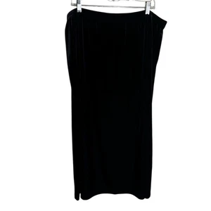 Fashion Bug Women's Plus 22W Black Velvet Maxi Skirt Elastic Waist  - Picture 1 of 5