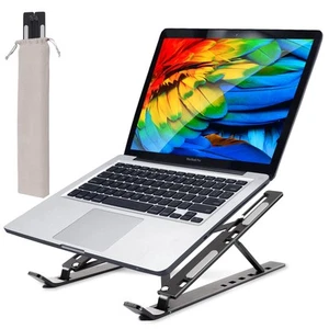 Laptop Stand for Desk - Aluminum Adjustable Foldable Portable Laptop Riser,Er... - Picture 1 of 6