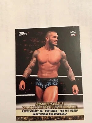  2019 Topps WWE SummerSlam Greatest Matches and Moments #GM31 Randy Orton Def. C - Image 1 of 2