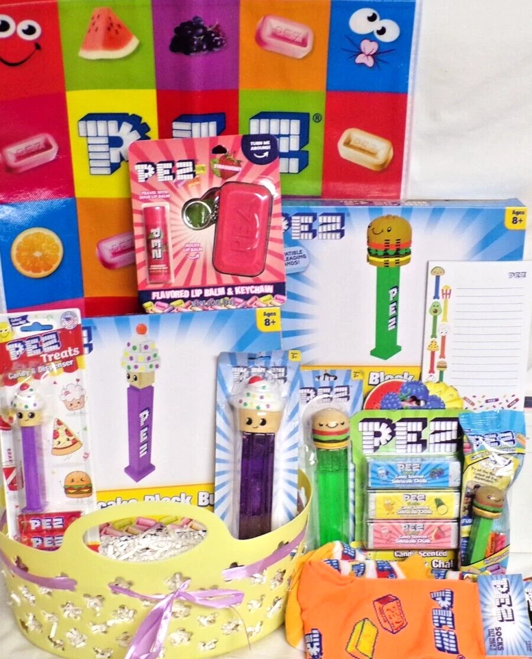 全新 KIDS CANDY PEZ 玩具 礼物 篮球 CUPCAKE 建筑块 BUBBLES 生日 — 第 1/1 张图片