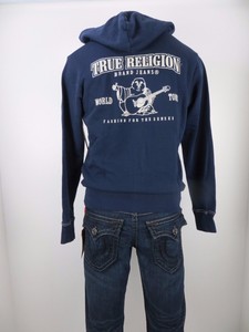 true religion blue sweater