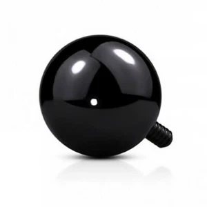 Boule acier noir pour tige 1.6mm vis interne ou micro-dermal - Bild 1 von 2