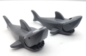 LEGO - Dark Bluish Gray Shark w No Eyes - No 14518 - QTY 2 - Picture 1 of 4