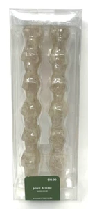 Halloween Skulls Taper Candles Two 10" White Place & Time Haunted Hollow, NEW - Picture 1 of 3