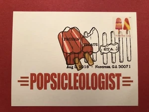 Maxi-card 2018 Frozen Treat Station Cancel Orange Popsicle Popsicleologist - Picture 1 of 1