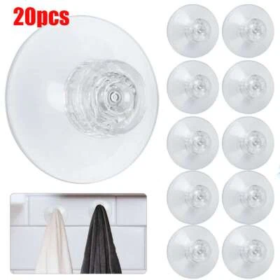 20 PIEZAS Ventosas Fuertes con Varilla de Tornillo M4 Gancho Moleteado Vidrio de Cocina Transparente Foto 1 de 4